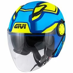 Best deal 🥰 Plastic Givi 12.3 Stratos Shade Helmet Blue Yellow 💯