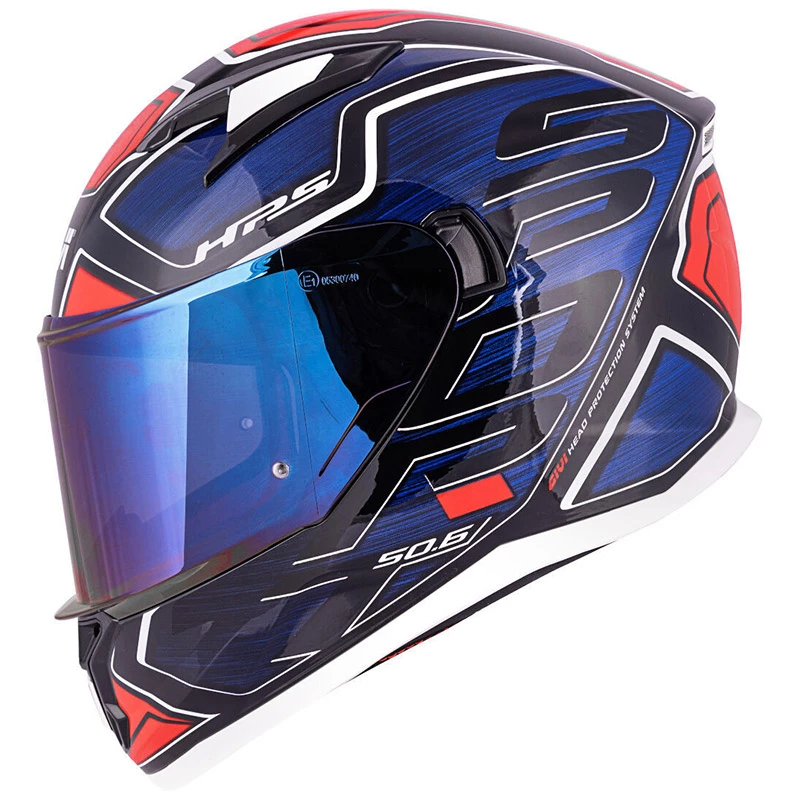 Budget π₯° Plastic Givi 50.6 Sport Deep Helmet Blue Red β€οΈ - Image 3