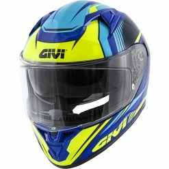 New 😀 Plastic Givi 50.6 Stoccarda Helmet Blue Yellow ✨