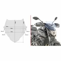 Hot Sale 👍 Wind Screens Givi A2140bl Ice Screen Yamaha Mt-07 😉