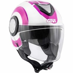 Discount ⌛ Plastic Givi 12.4 Future Big Helmet White Fuchsia 😍