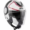 Promo 🥰 Plastic Givi 12.4 Future Stripes Helmet White Red 👍