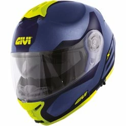 Promo 😍 Plastic Givi X.21 Spirit Helmet Blue Matt Yellow 🔥
