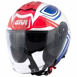 New 🎉 Plastic Givi X.22 Planet Hyper Helmet White Blue Red 🔔