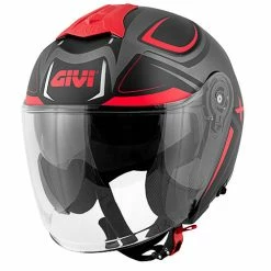 Best Pirce 🎉 Plastic Givi X.22 Planet Hyper Helmet Titanium Fluo Red 🌟